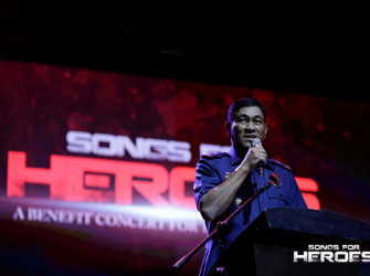P/C Supt. Nestor Quinsay, Director of the Police Community Relations Group,  expresses his deepest gratitude to the organizers and supporters of the Songs for Heroes for making the benefit concert possible.