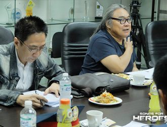 Renowned songwriter Mon Del Rosario, who will serve as the musical director of Songs for Heroes 2, takes down notes in one of the concert’s pre-production meeting.